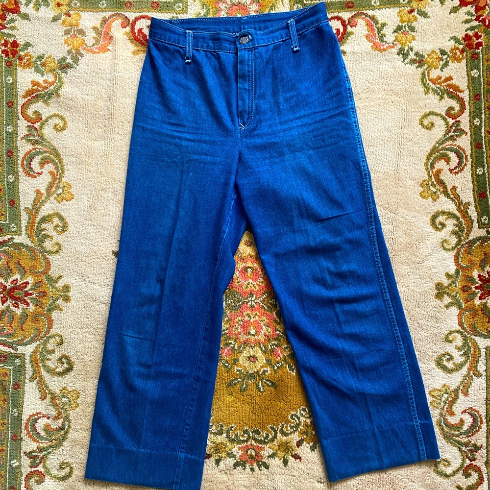 1970s Sears Junior Bazaar Cropped Jeans 👖